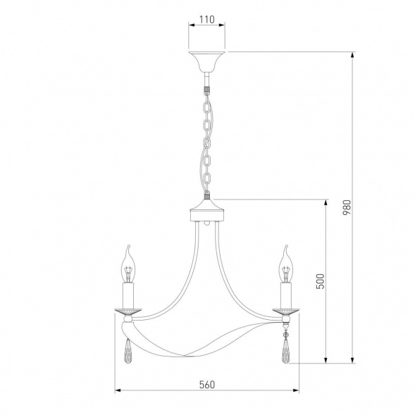Подвесная люстра Eurosvet 60064/5 хром