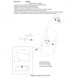 Настенный светильник Crystal Lux CLT 012 WH-SL V-2