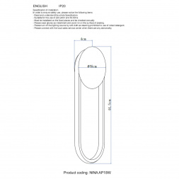 Настенный светодиодный светильник Crystal Lux Nina AP18W Led Brass