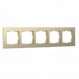 Рамка Werkel Aluminium на 5 постов шампань алюминий W0051711 4690389158179