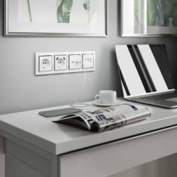 Розетка двойная Ethernet RJ-45 Werkel белый W1181101 4690389155376