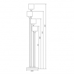 Торшер Escada Denver 1109/4 White/Silver