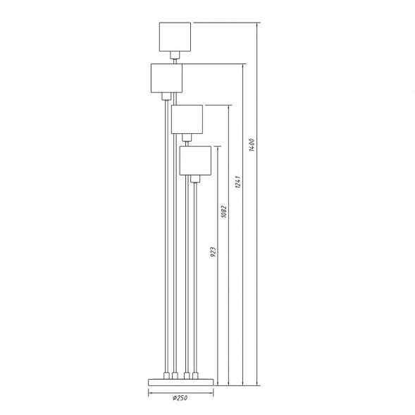 Торшер Escada Denver 1109/4 White/Silver