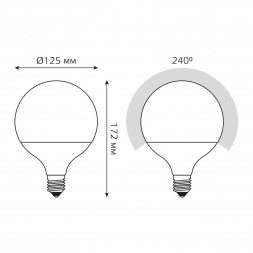 Лампа светодиодная Gauss E27 22W 4100K матовая 105102222