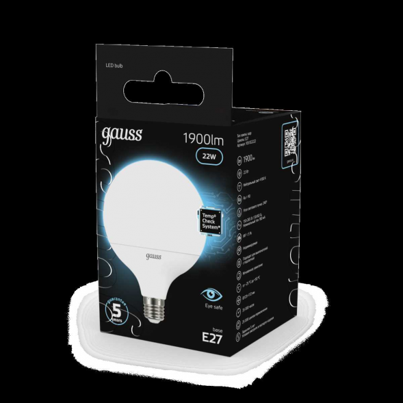 Лампа светодиодная Gauss E27 22W 4100K матовая 105102222