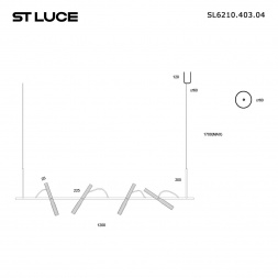 Подвесной светодиодный светильник ST Luce Lilt SL6210.403.04