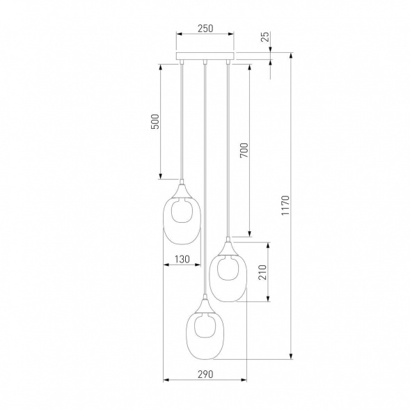 Подвесная люстра Eurosvet Spritz 70216/3 латунь
