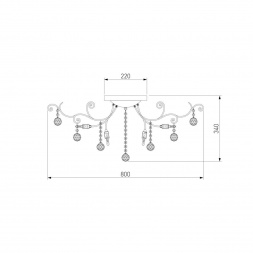 Потолочная люстра Eurosvet 10042/12 античная бронза/прозрачный хрусталь
