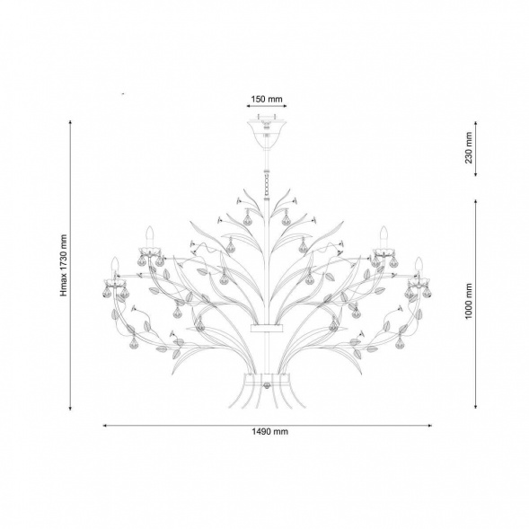 Подвесная люстра Lucia Tucci Fiori Di Rose 1770.24
