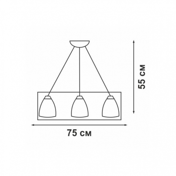 Подвесная люстра Vitaluce V4145/3PL