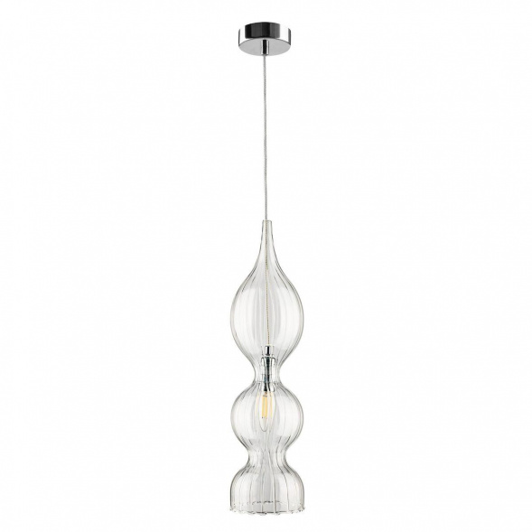 Подвесной светильник Crystal Lux Iris SP1 B Transparent
