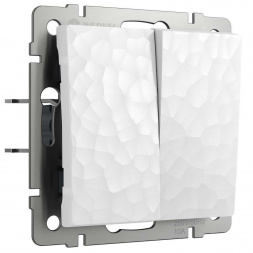 Выключатель Werkel Hammer двухклавишный белый W1220001 4690389162268