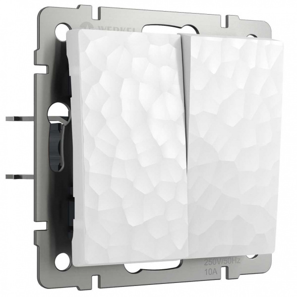 Выключатель Werkel Hammer двухклавишный белый W1220001 4690389162268