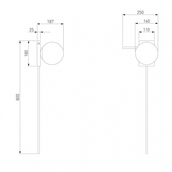 Настенный светильник Eurosvet Fredo 40033/1 золото