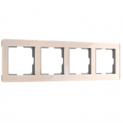 Рамка Werkel Acrylic на 4 поста айвори W0042743 4690389190551