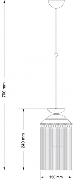 Подвесной светильник KUTEK FIORE FIO-ZW-1(P)150