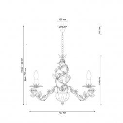 Подвесная люстра Lucia Tucci Fiori Di Rose 185.8