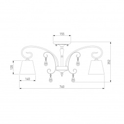 Потолочная люстра Eurosvet 60065/8 серебро