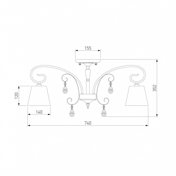 Потолочная люстра Eurosvet 60065/8 серебро