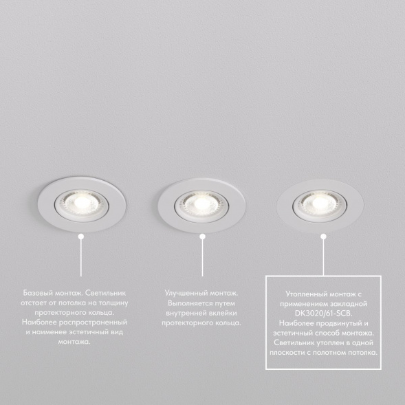 Встраиваемый светильник Denkirs Billum DK3020-WH