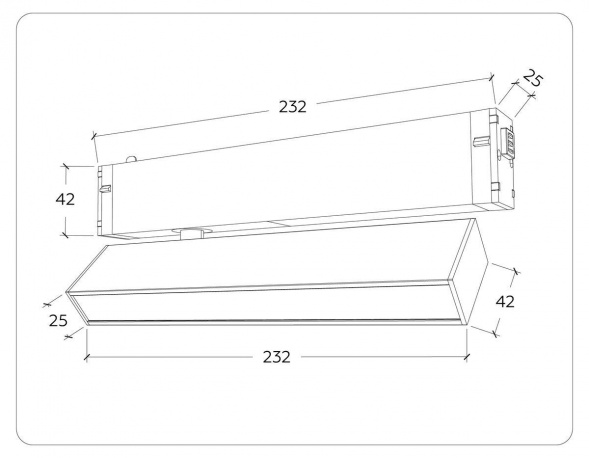 Трековый светодиодный светильник Ambrella Light Track System Magnetic 220V GL1322
