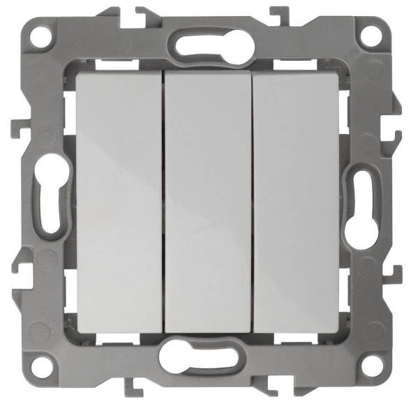 Выключатель трехклавишный ЭРА 12 10AX 250V 12-1107-01 Б0014669