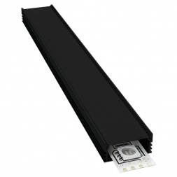 Профиль накладной с рассеивателем черный 2м. Apeyron 08-10-Ч