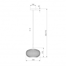Подвесной светильник Eurosvet Gem 50262/1 темно-серый