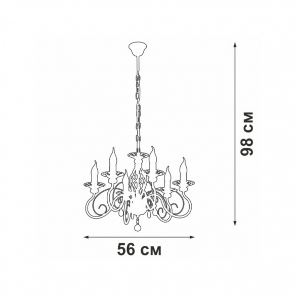 Подвесная люстра Vitaluce V1188-0/6