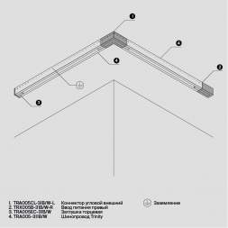 Коннектор прямой Maytoni Technical Accessorises TRA005B-31W-R