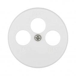 Накладка LK Studio для розетки TV+FM+SAT, 3 отверстия , бел., LK Vintage 885404-1