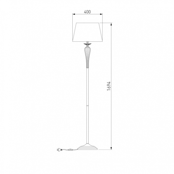 Торшер Bogates Olenna 01105/1 белый