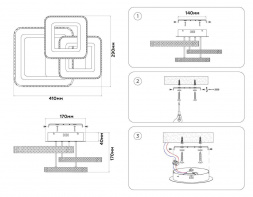 Потолочная светодиодная люстра Ambrella light Acrylica Original FA8877