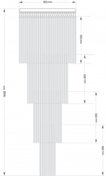 Потолочная люстра KUTEK FILAGO FIL-PLM-10(P)600/500