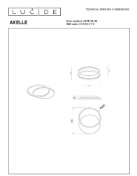 Потолочный светодиодный светильник Lucide Axelle 44112/24/30
