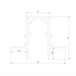 Встраиваемый шинопровод Elektrostandard Slim Magnetic 85210/00 a067503