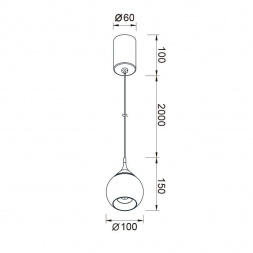 Подвесной светодиодный светильник Mantra Drop 8891