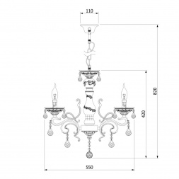 Подвесная люстра Bogates 701/5 Strotskis