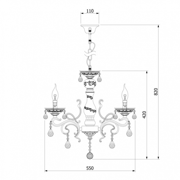 Подвесная люстра Bogates 701/5 Strotskis