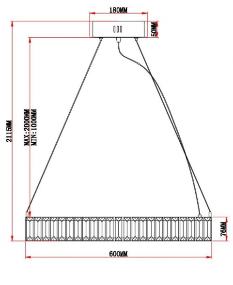 Подвесной светодионый светильник Moderli Asti V10730-PL