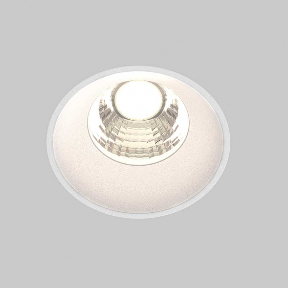 Встраиваемый светодиодный светильник Maytoni Round DL058-7W4K-TRS-W