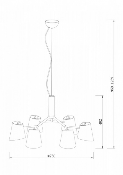 Подвесная люстра Freya Nordic FR5127PL-06B