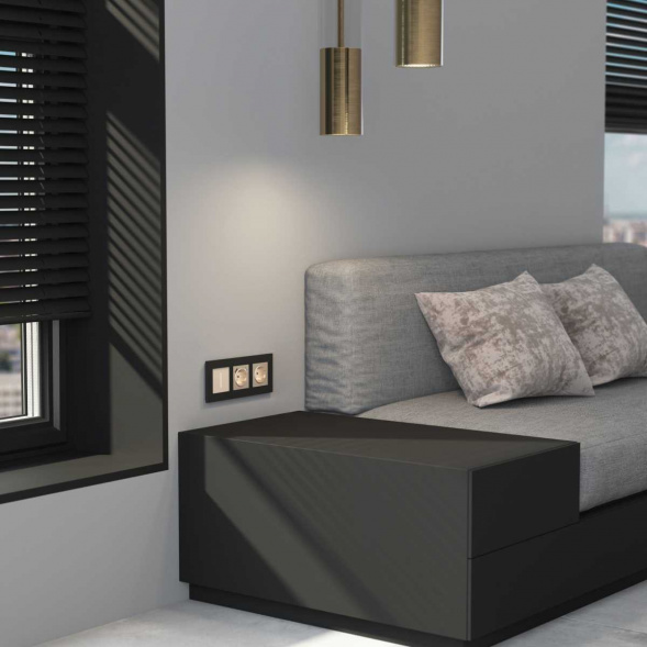 Рамка Werkel AluMax на 3 поста черный алюминий W0033508 4690389204074