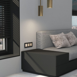 Рамка Werkel AluMax на 3 поста черный алюминий W0033508 4690389204074