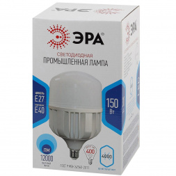Лампа светодиодная сверхмощная ЭРА E27/E40 150W 4000K матовая LED POWER T160-150W-4000-E27/E40 Б0051795