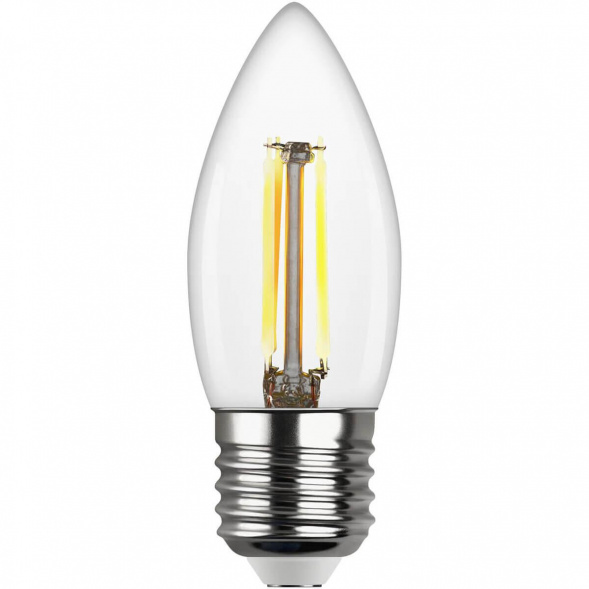 Лампа светодиодная филаментная REV C37 E27 7W DECO Premium теплый свет свеча 32425 6