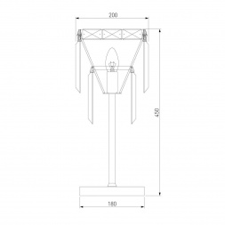 Настольная лампа Eurosvet Elegante 01136/1 золото/прозрачный хрусталь Strotskis