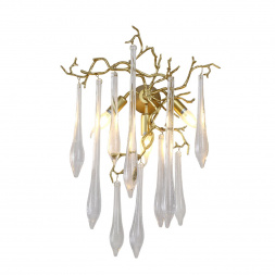 Настенный светильник Crystal Lux Reina AP3 Gold Pearl