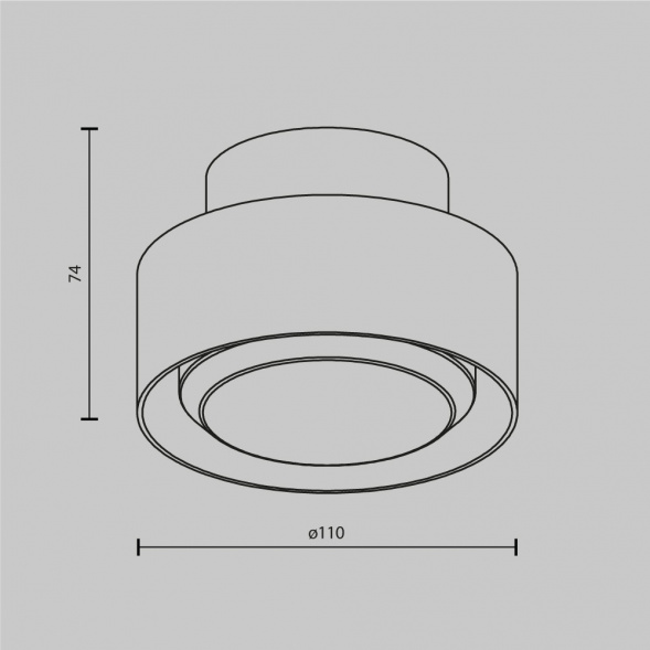 Потолочный светильник Maytoni Technical Space C092CL-GX53-B