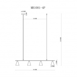 Подвесной светильник MyFar Milla MR1001-4P